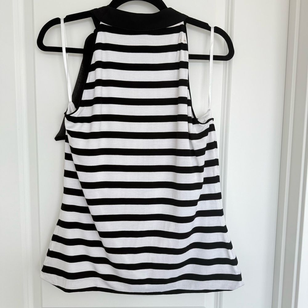 WHITE HOUSE BLACK MARKET | striped halter top with tie detail - Picture 6 of 10